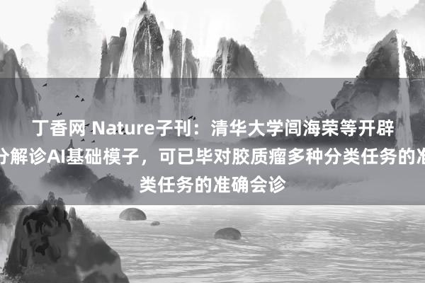 丁香网 Nature子刊：清华大学闾海荣等开辟精确病分解诊AI基础模子，可已毕对胶质瘤多种分类任务的准确会诊