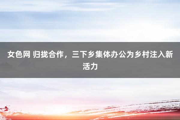 女色网 归拢合作，三下乡集体办公为乡村注入新活力