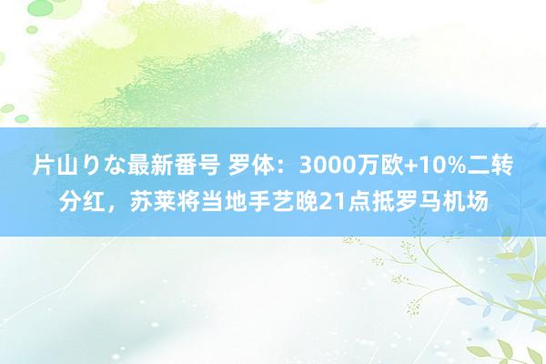 片山りな最新番号 罗体：3000万欧+10%二转分红，苏莱将当地手艺晚21点抵罗马机场