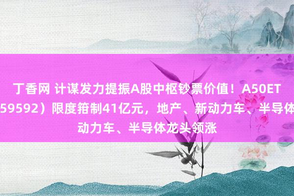 丁香网 计谋发力提振A股中枢钞票价值！A50ETF基金（159592）限度箝制41亿元，地产、新动力车、半导体龙头领涨