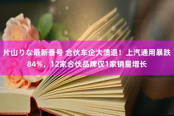 片山りな最新番号 合伙车企大溃退！上汽通用暴跌84%，12家合伙品牌仅1家销量增长