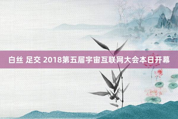 白丝 足交 2018第五届宇宙互联网大会本日开幕