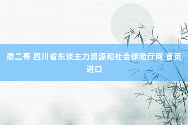 撸二哥 四川省东谈主力资源和社会保险厅网 首页进口